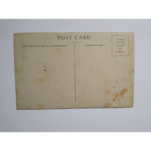 Halloween Postcard Children in Bonnets Run From Bogie Man JOL Pumpkin Series 119 - Picture 3 of 4